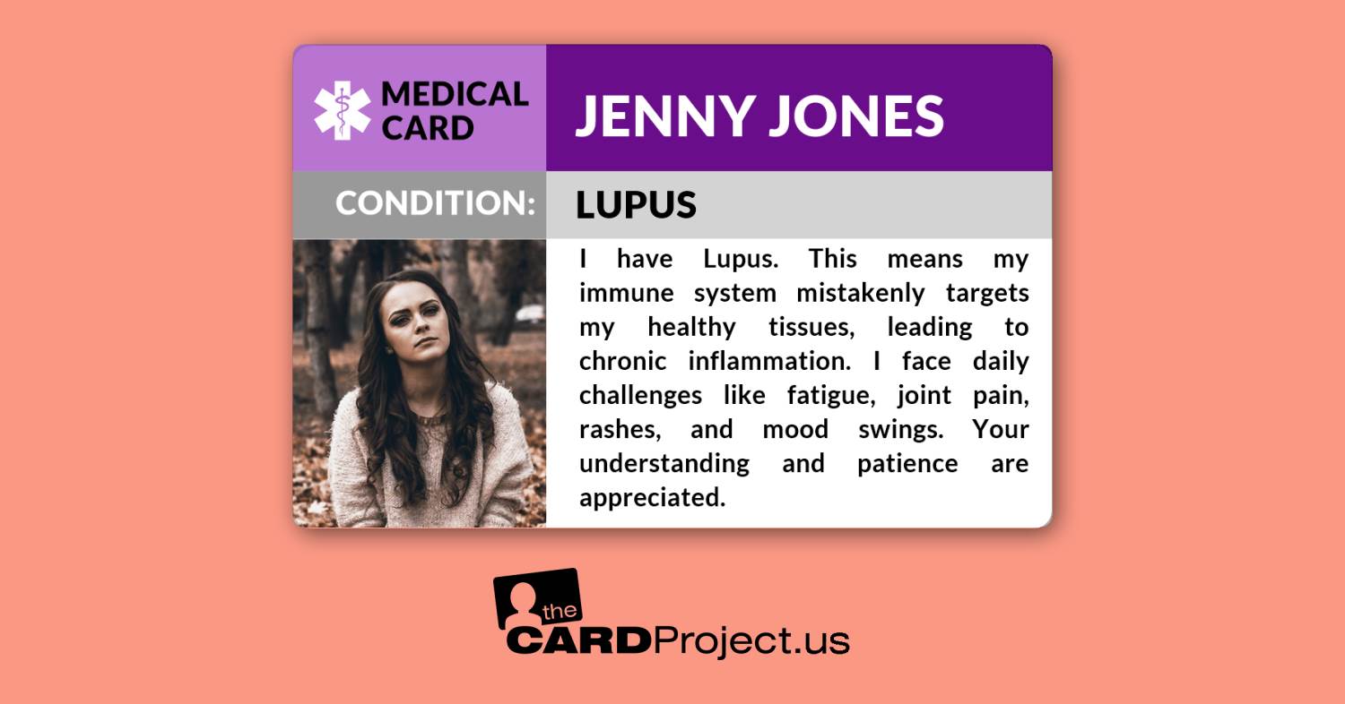 Lupus Medical Photo ID Card (FRONT)